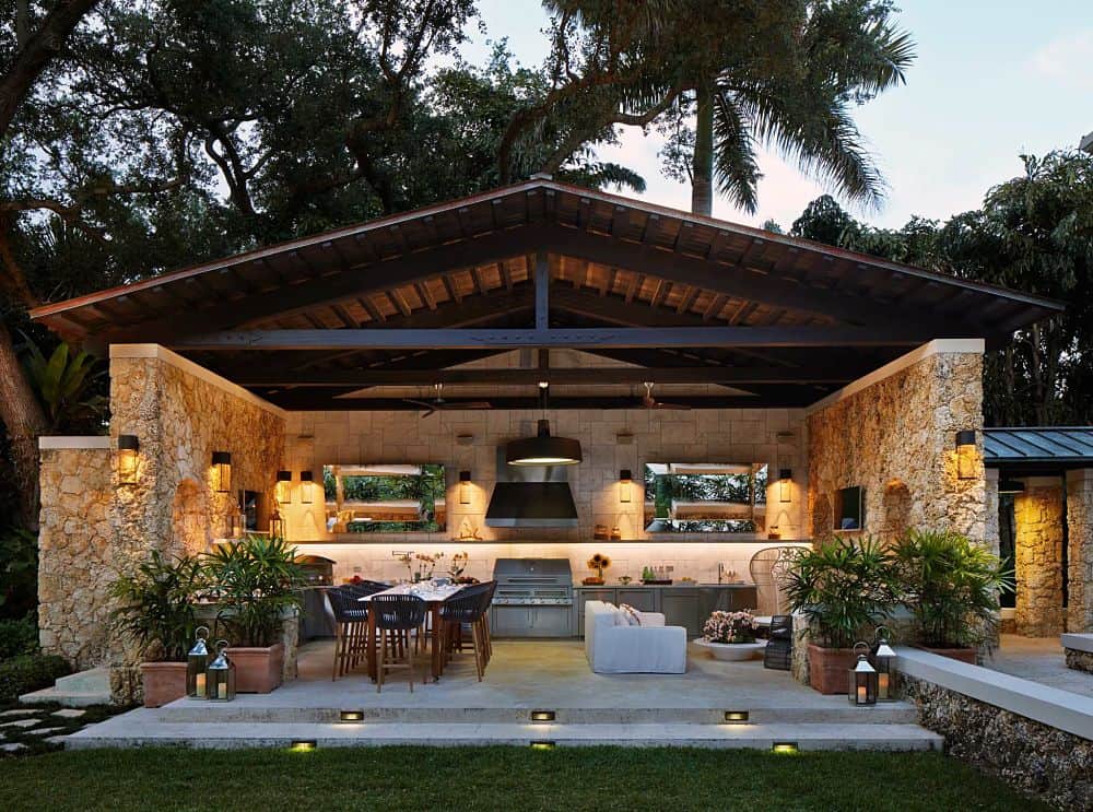 modern outdoor kitchen