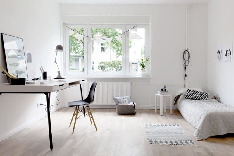 Scandi bedroom decor look