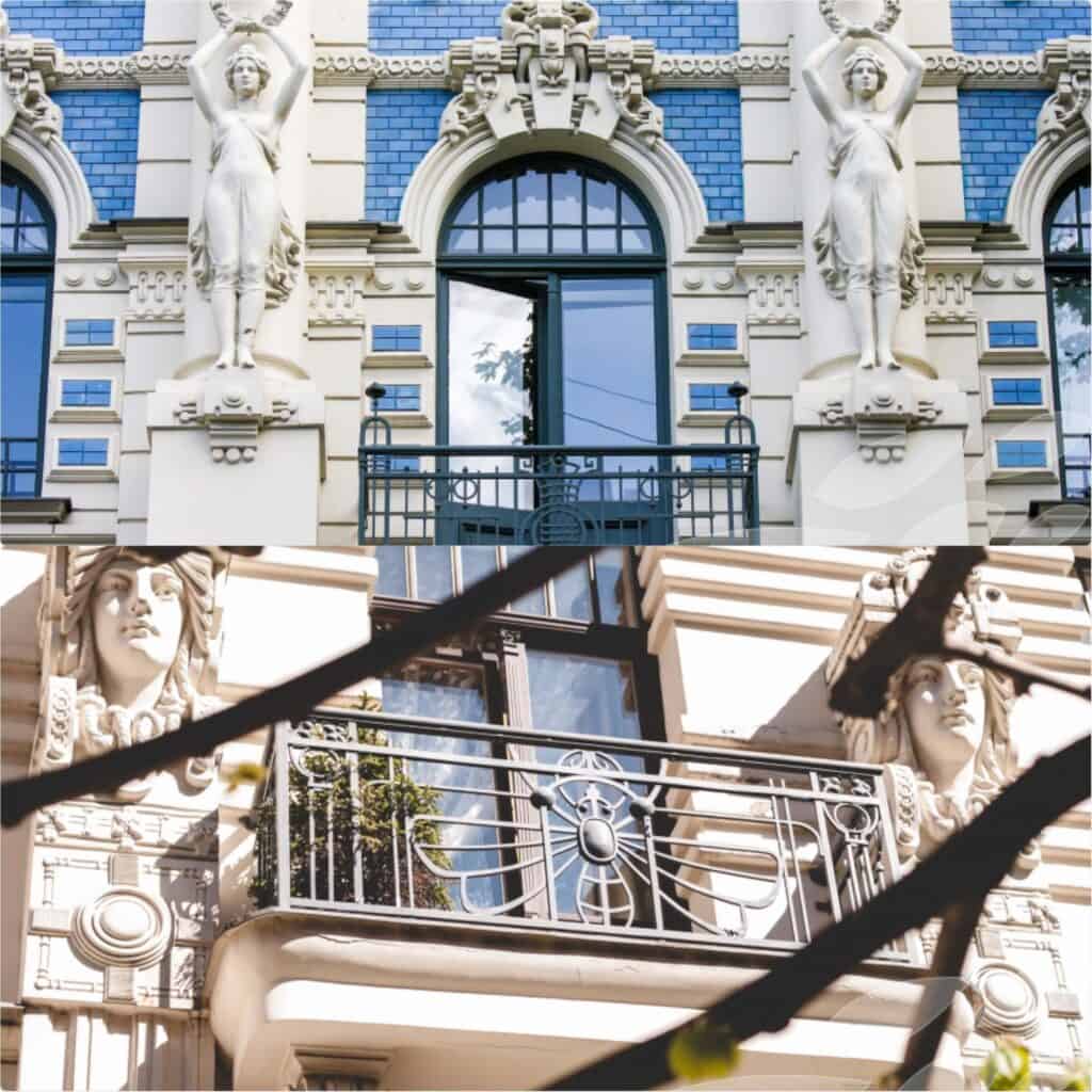 Art Nouveau buildings on Alberta Street