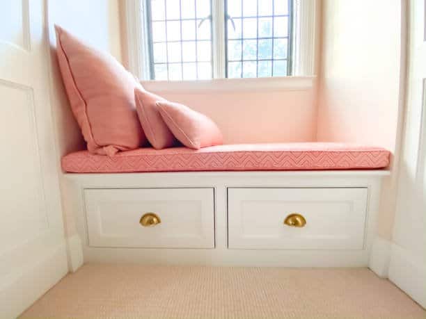 Window bench seat. Customize Storage Space