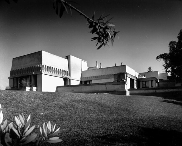 Exterior view of the Hollyhock House, Los Angeles, 1921 (shulman-1997-JS-221-ISLA) by Ashley Van Haeften