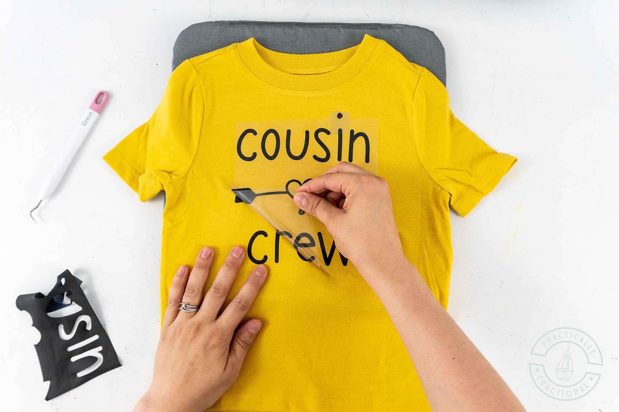 how to take vinyl off a shirt