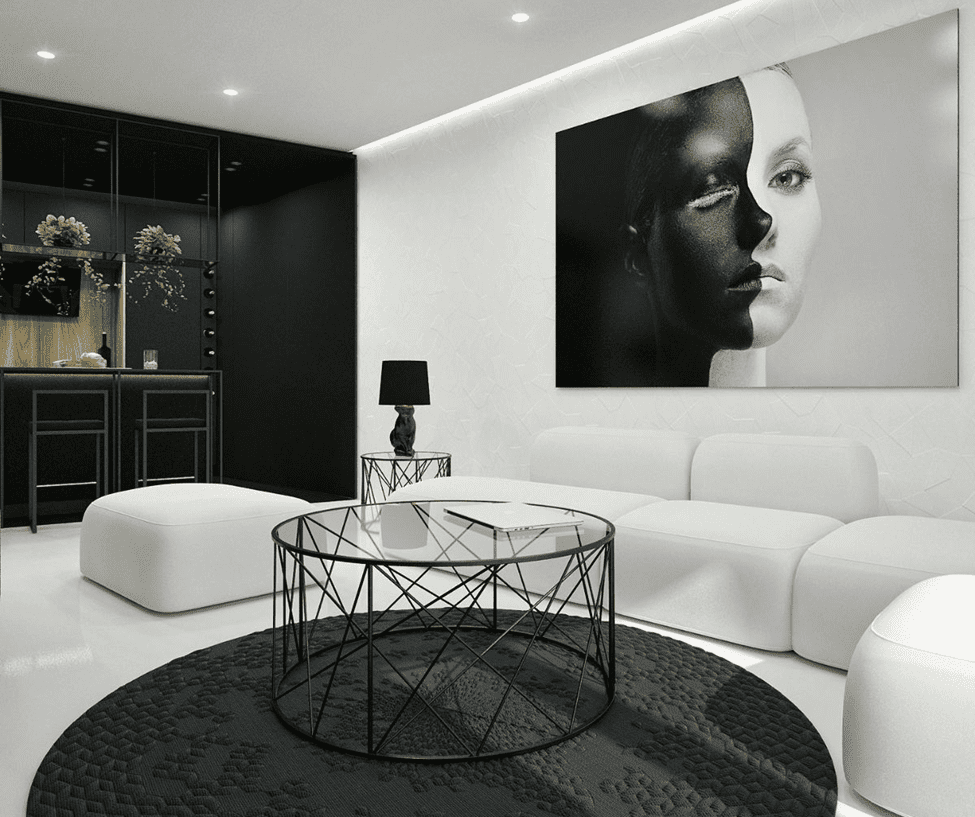 black and white living room ideas