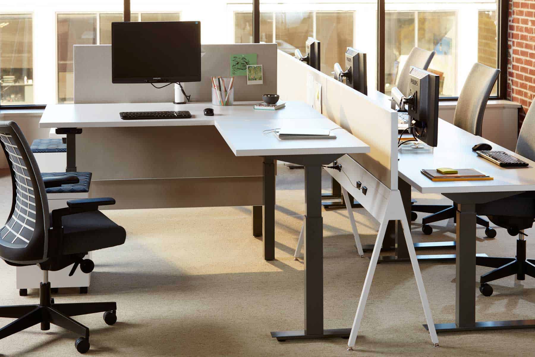 ergonomic furniture in an office