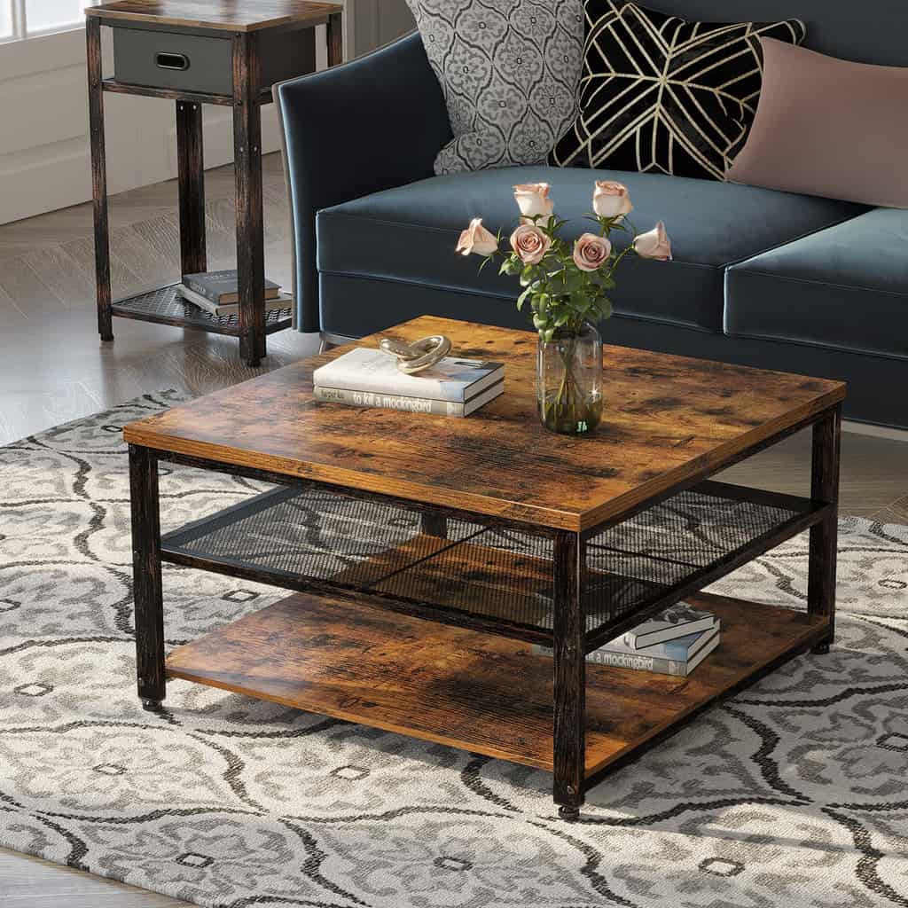 Rolanstar Coffee Table With Storage Shelf
