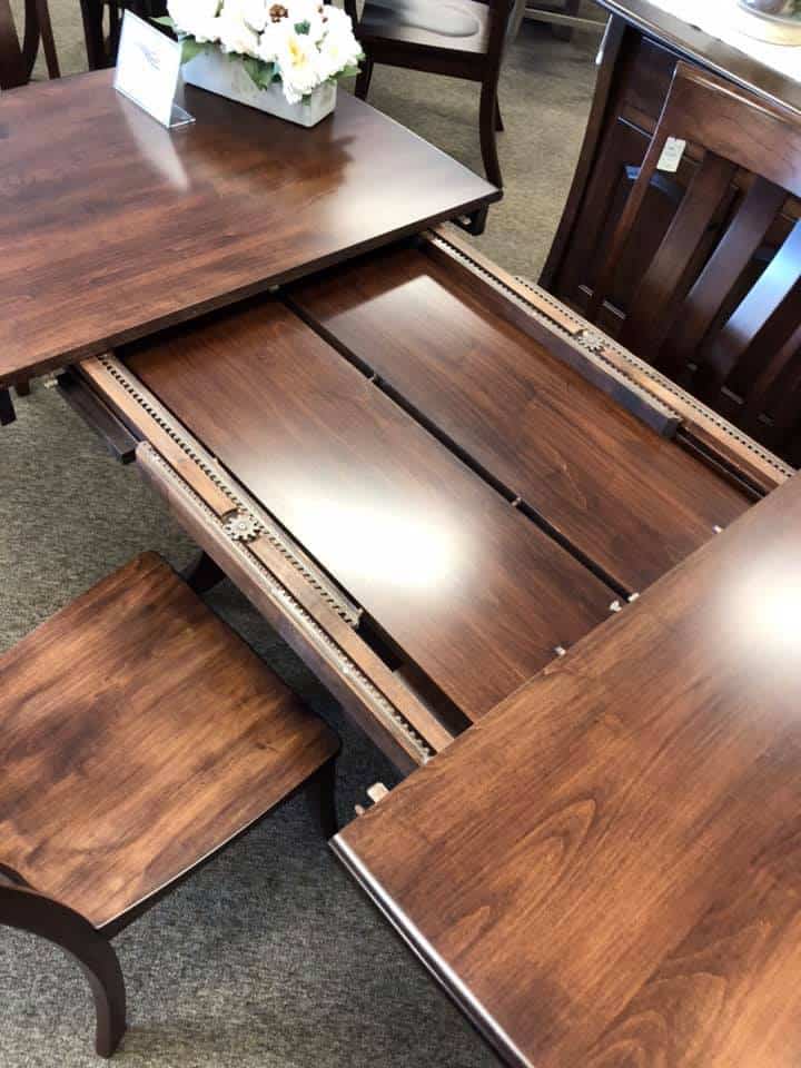 External Storage Double Extension Leaves Dining Table