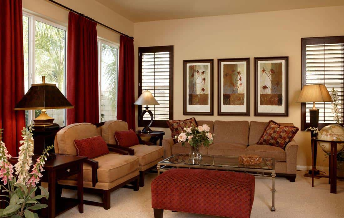 Warm Tan Walls And Colors For Living Room