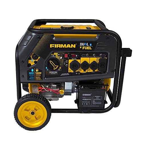 Powerful with both propane and gasoline Portable Relatively quiet than most generators Well-built Runs on gas or propane Easy to set up and start