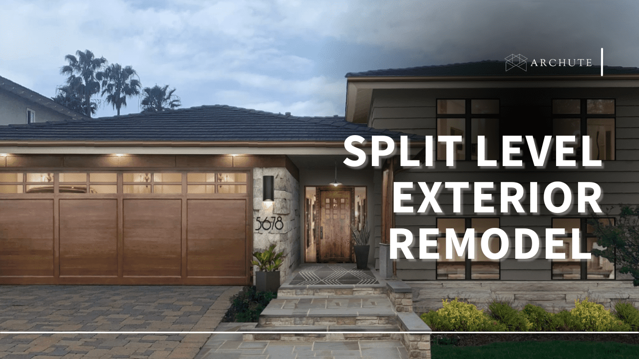split level exterior remodel modern