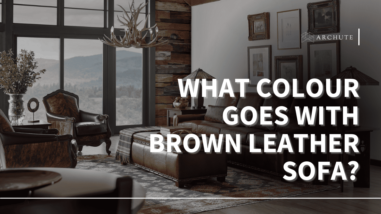 what colour goes with brown leather sofa