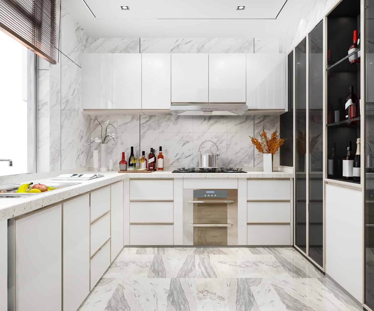 shaker-style kitchen cabinets